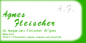 agnes fleischer business card